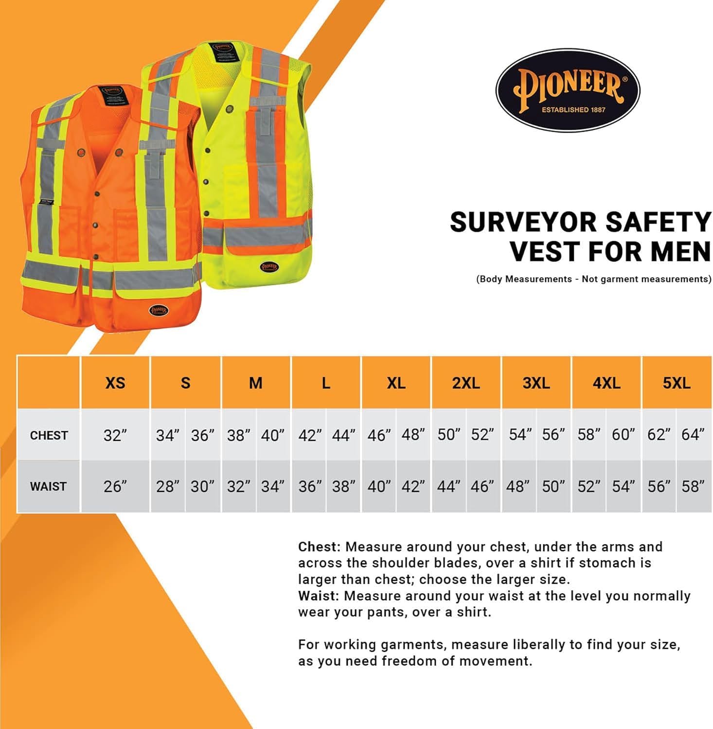 Pioneer Hi-Viz  Safety Vest -01 |   فيست بايونير عاكس - 01