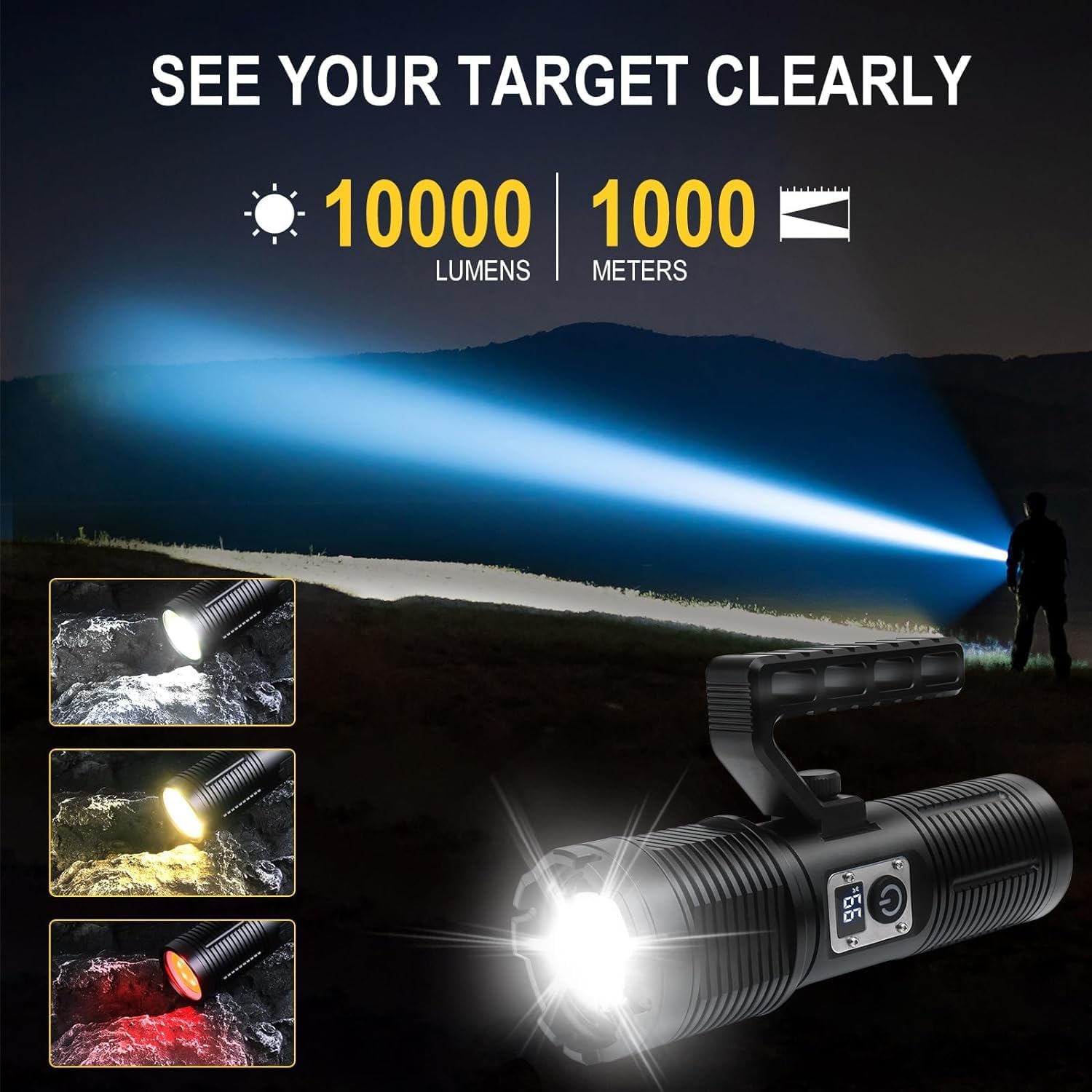H-2303 Multifunctional Rechargeable Searchlight with COB Light