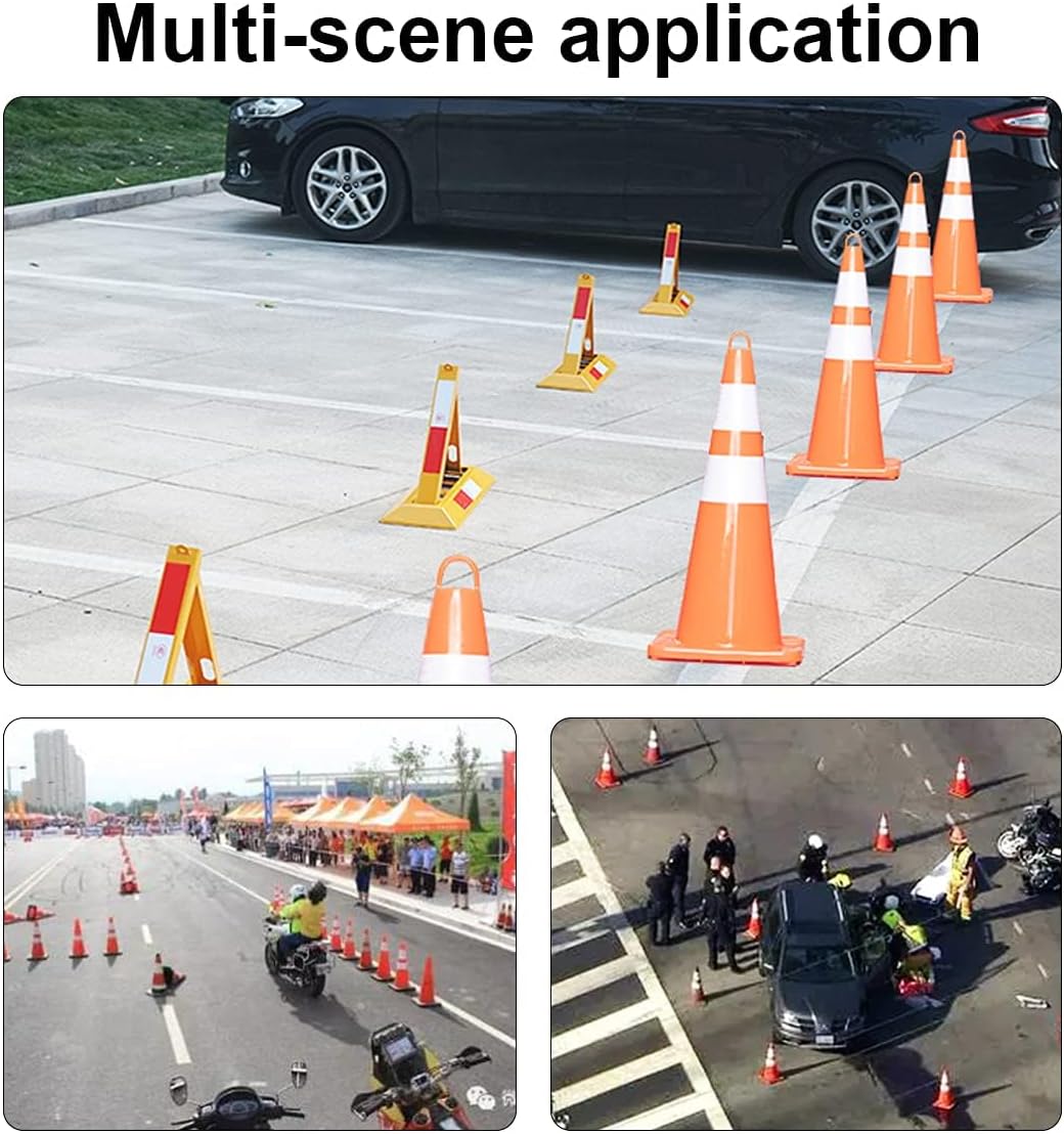 Traffic Cone with Reflective Bands