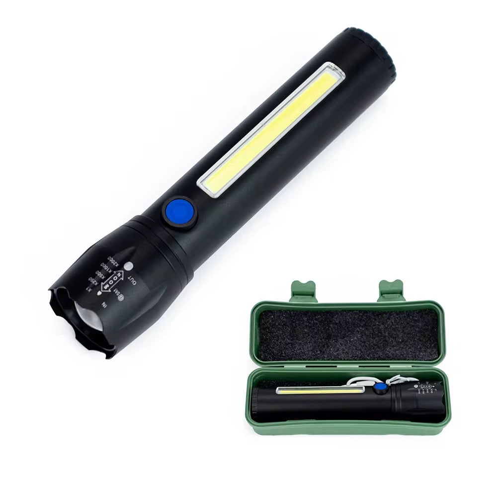 183 USB Rechargeable LED Flashlight with Side Light