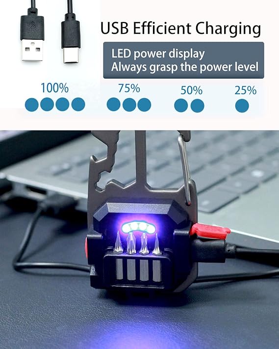 W5138 Rechargeable Mini COB Keychain Work Light
