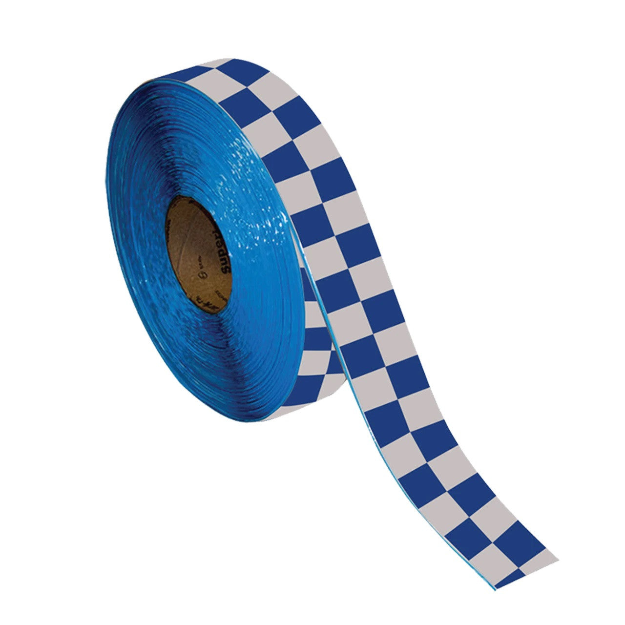 شريط عش النحل شطرنج أبيض × أزرق | Checkered Reflective Tape White × Blue