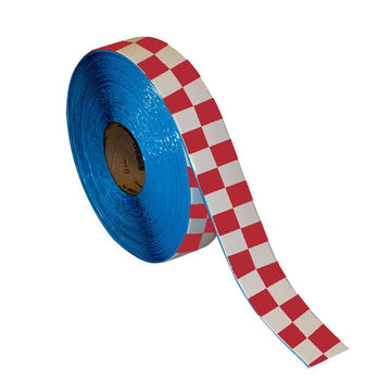 شريط عش النحل شطرنج أبيض × أحمر | Checkered Reflective Tape White × Red