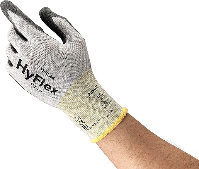 Ansell Safety Gloves - Model HyFlex 11-624 - Cut Resistant