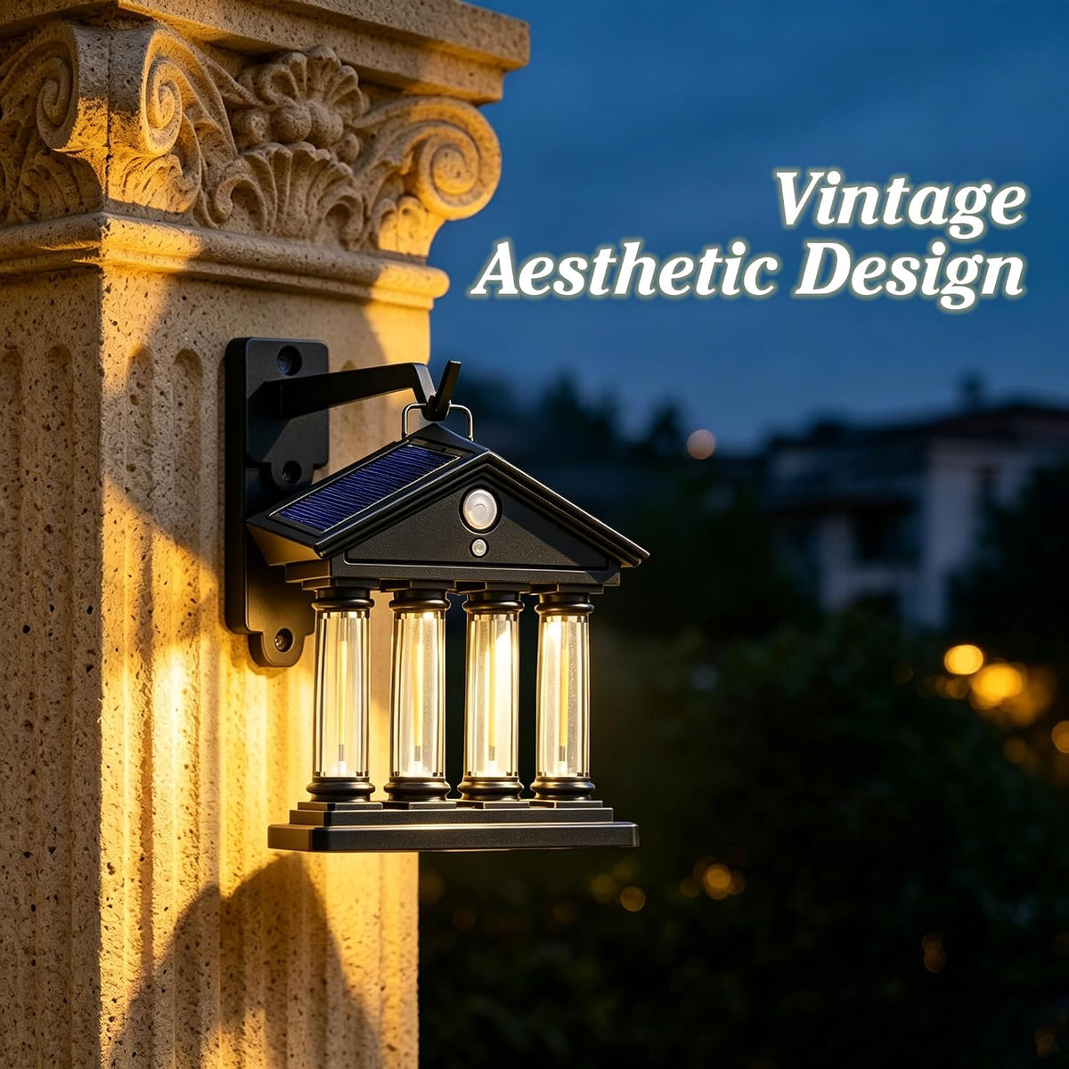 Solar LED Wall Light BL-8168 – 4 Light Columns