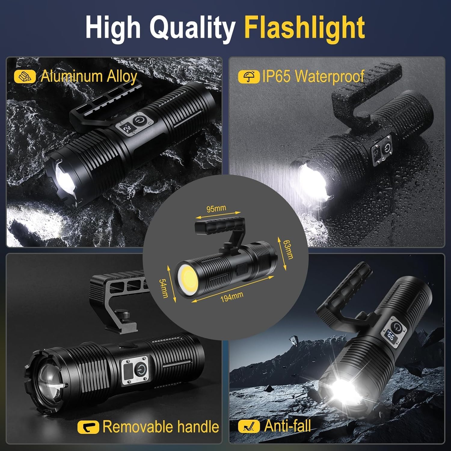 H-2303 Multifunctional Rechargeable Searchlight with COB Light