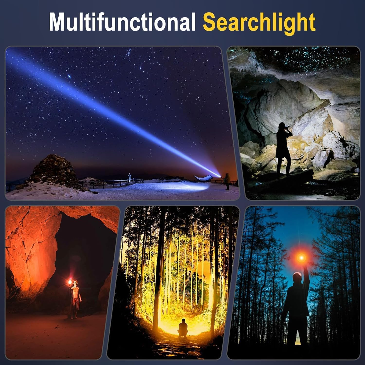 H-2303 Multifunctional Rechargeable Searchlight with COB Light