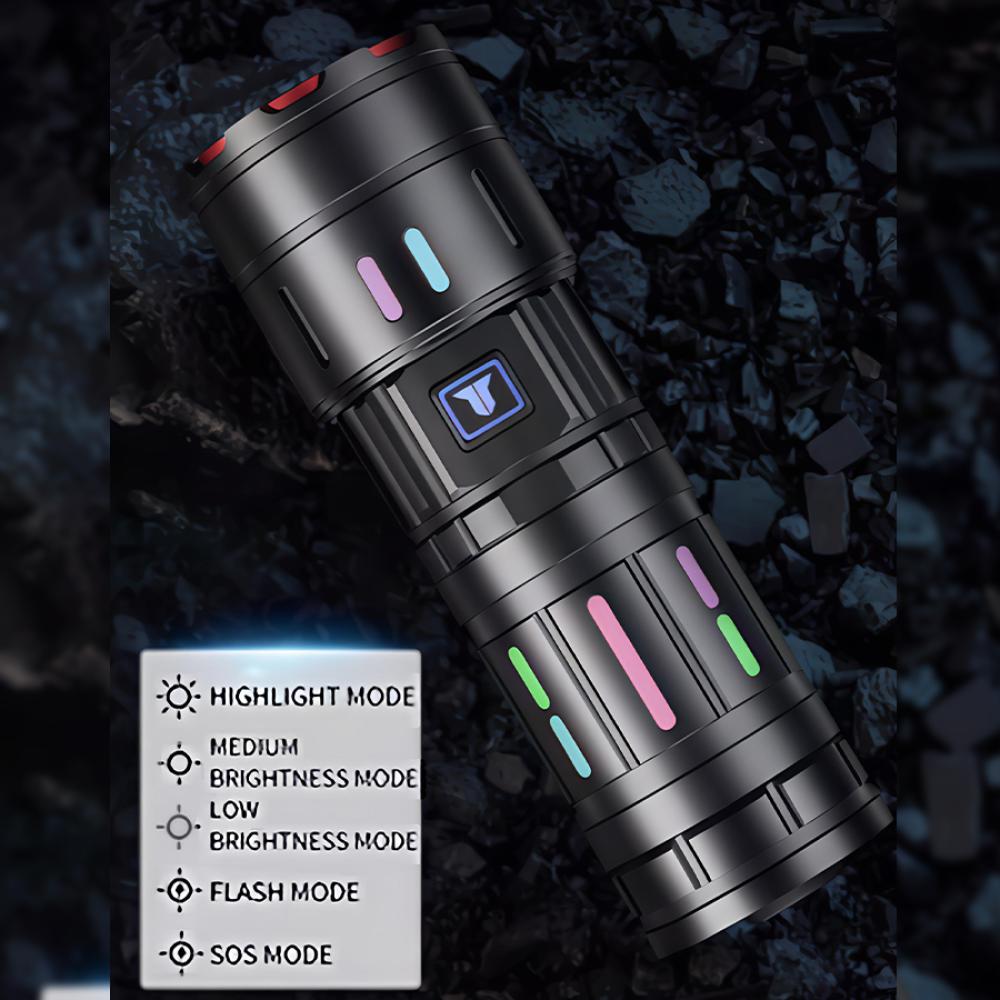 HR-10 Multifunctional Rechargeable LED Flashlight