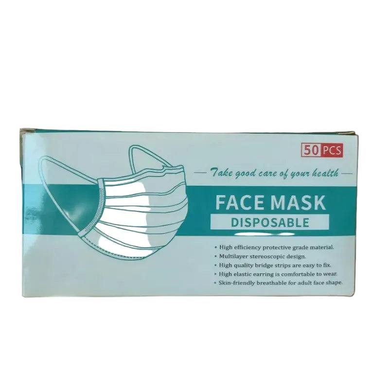 Disposable Face Masks - 50 Pack