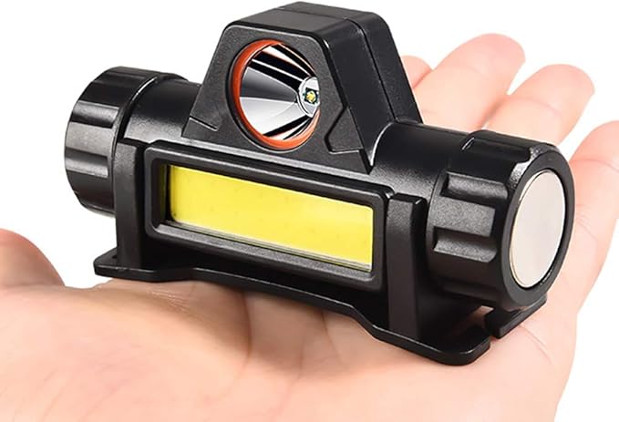 Rechargeable LED Headlamp Model 101 COB + Spotlight Magnetic Waterproof IP67 | كشاف رأس شحن موديل 101
