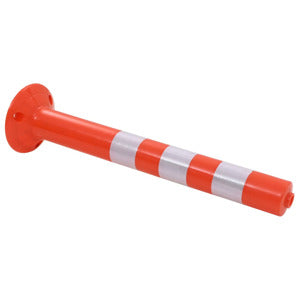 Flexible Traffic Bollard – with Reflective Bands – Base Mounted
