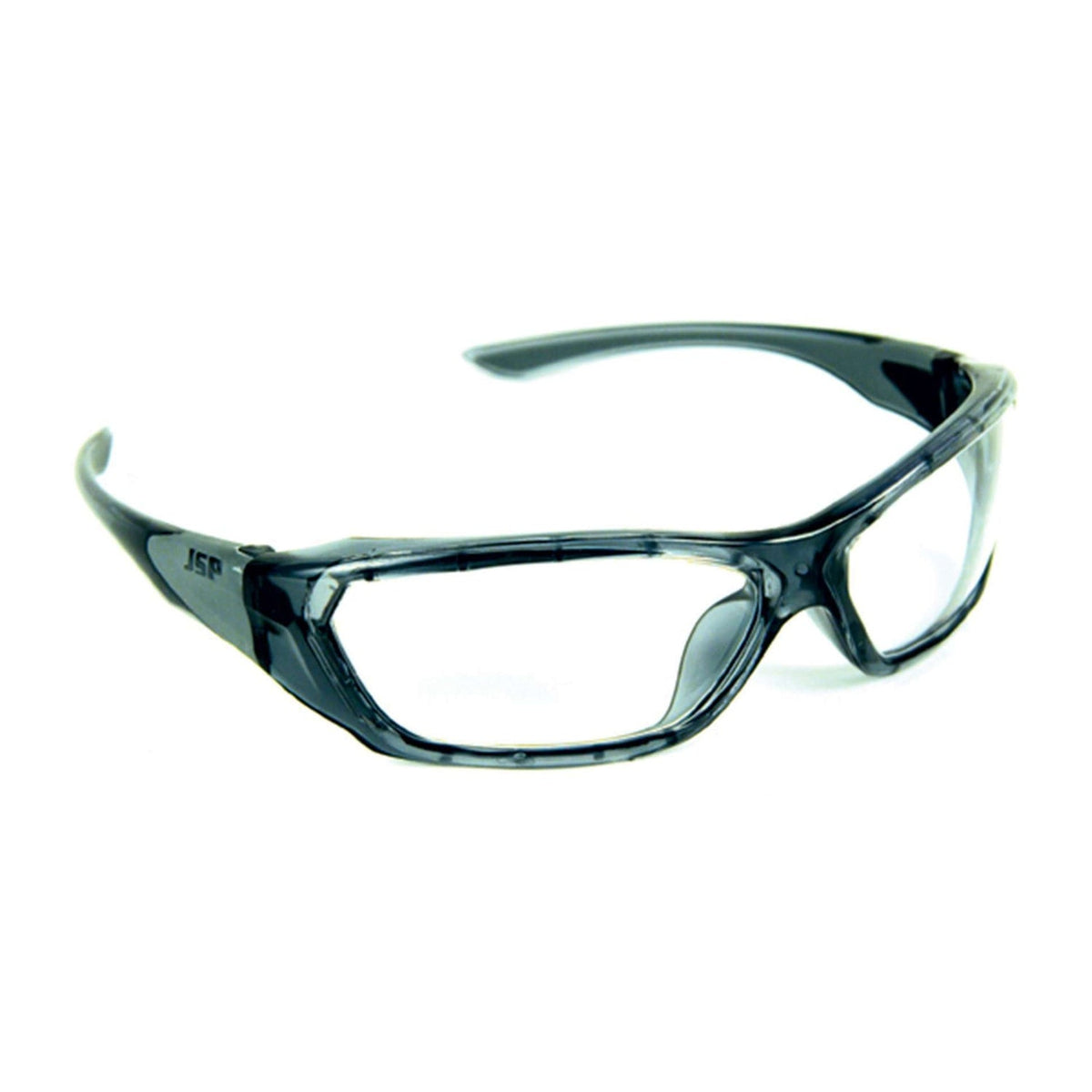 نظارة سيفتي جي اس بي فورس فلكس فريم رمادي عدسة شفافة 3000 | SafetyGlasses-JSP-Forceflex3000-Clear