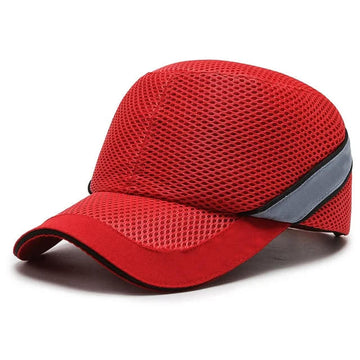 طاقية حماية شبكية قابلة للتهوية - أحمر | Safety Mesh Bump Cap - Breathable - Red