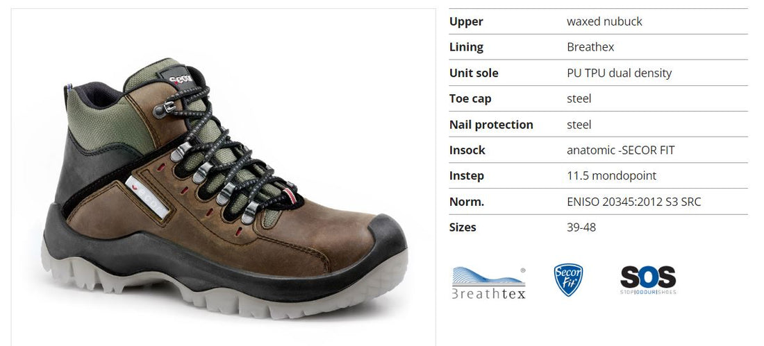 Secor-01 Safety Half Boots - Model  X-Trail-RHINO S3