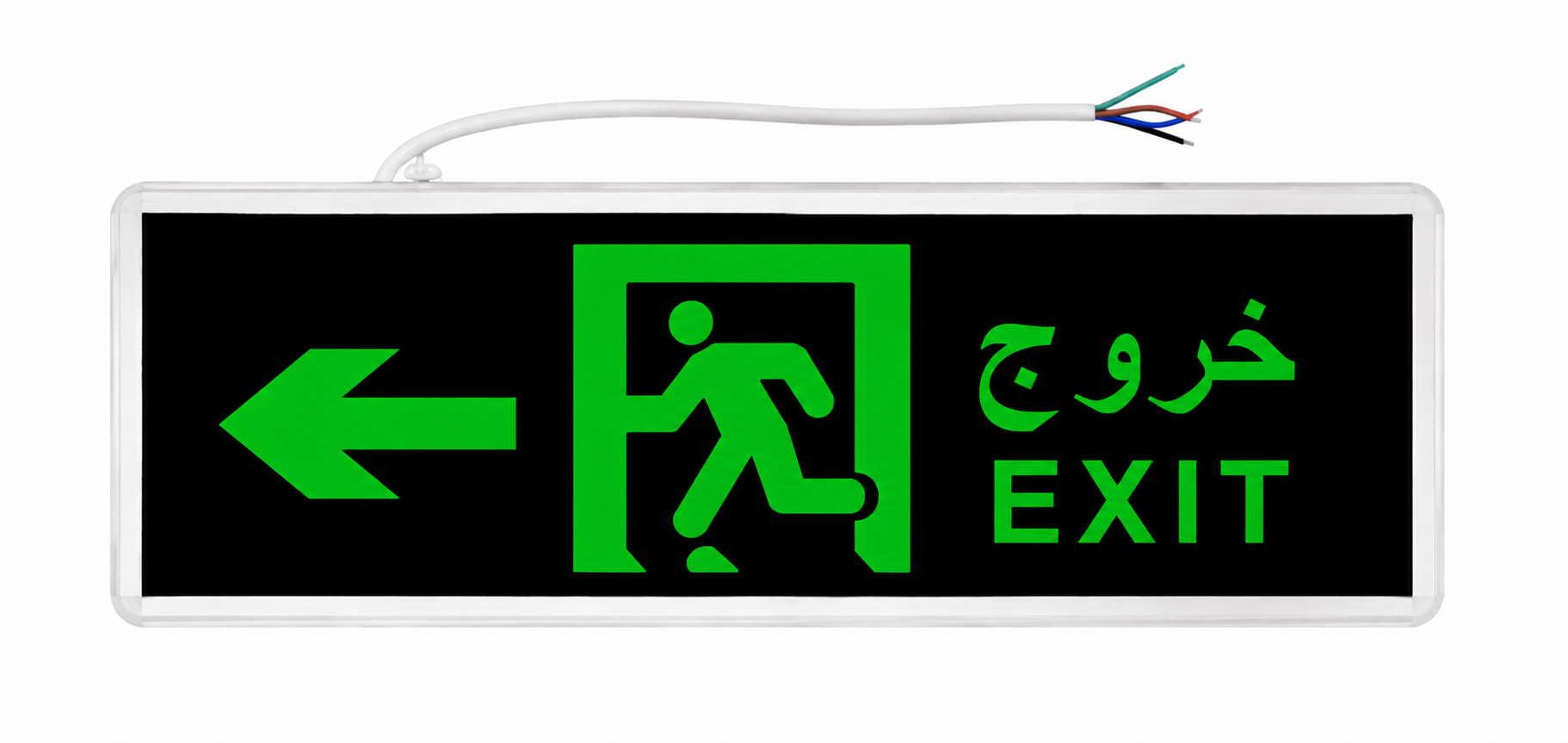 لافتة خروج طوارئ مضيئة LED سهم لليسار | LED Emergency Exit Sign Left Arrow