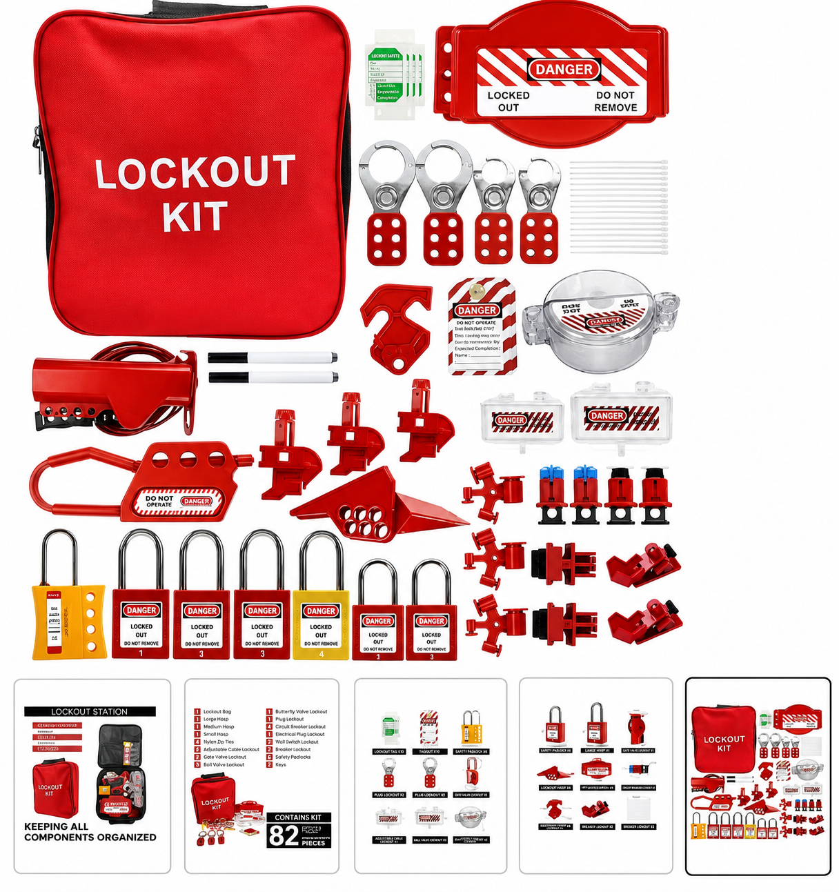طقم قفل وتأمين الطاقة (لوكأوت تاجأوت) | Lockout Tagout Kit