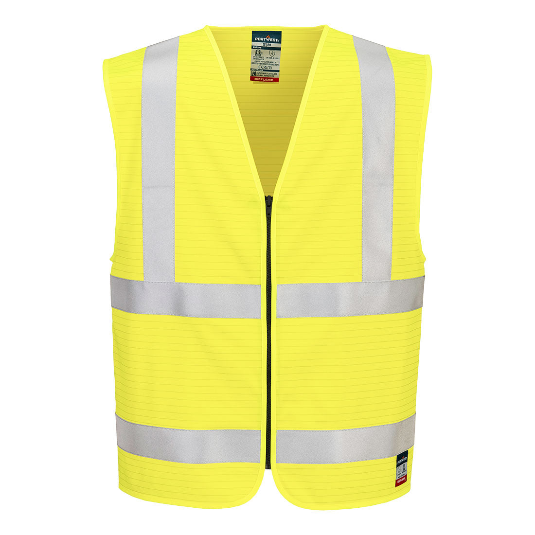 Portwest FR615 Flame Resistant Anti-Static Hi-Vis Vest - Front