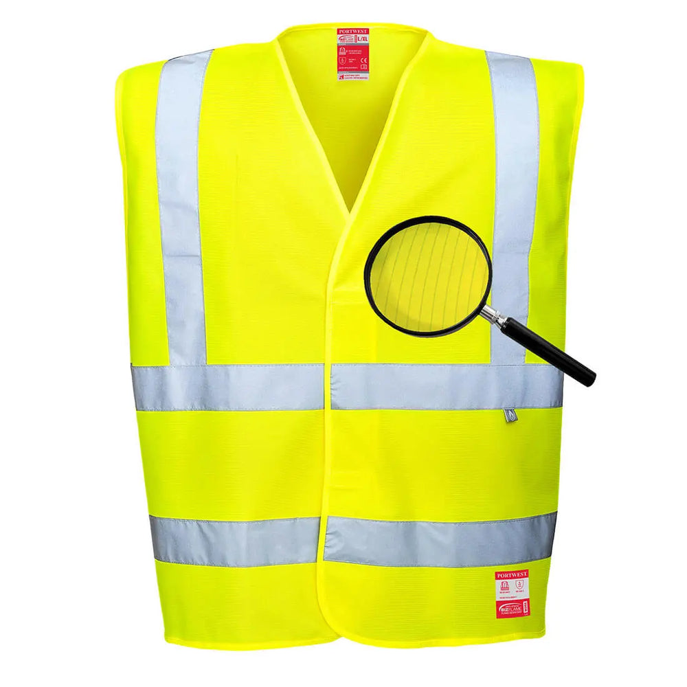 Portwest FR71 Hi-Vis Anti-Static Flame Resistant Vest - Yellow