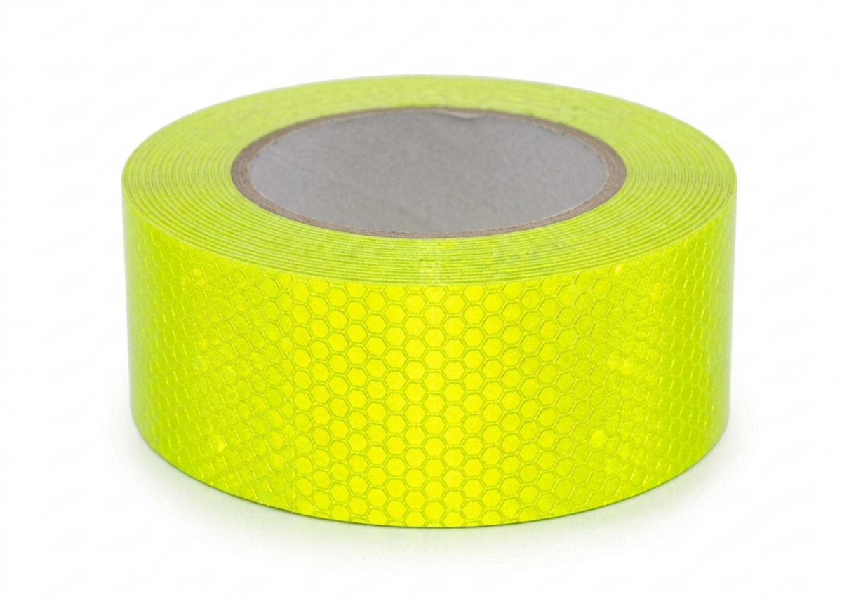 شريط فسفوري لموني | Fluorescent Reflective Tape Lime