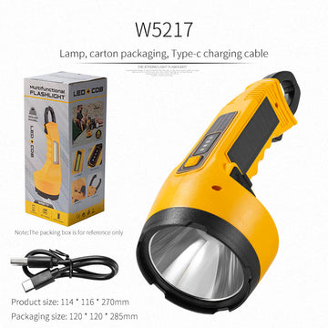 W5217 Multifunctional Rechargeable LED + COB Flashlight