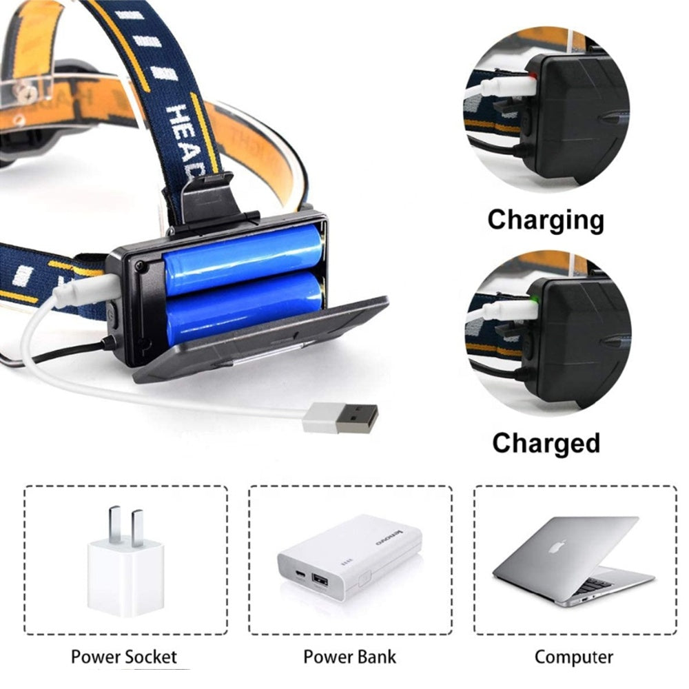2606 Rechargeable 8 LED Headlamp