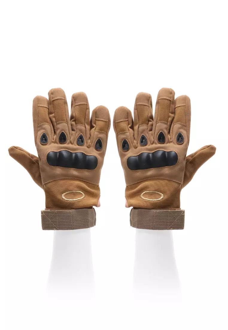 Coyote Tan Tactical Gloves - Full Finger with Knuckle Protection