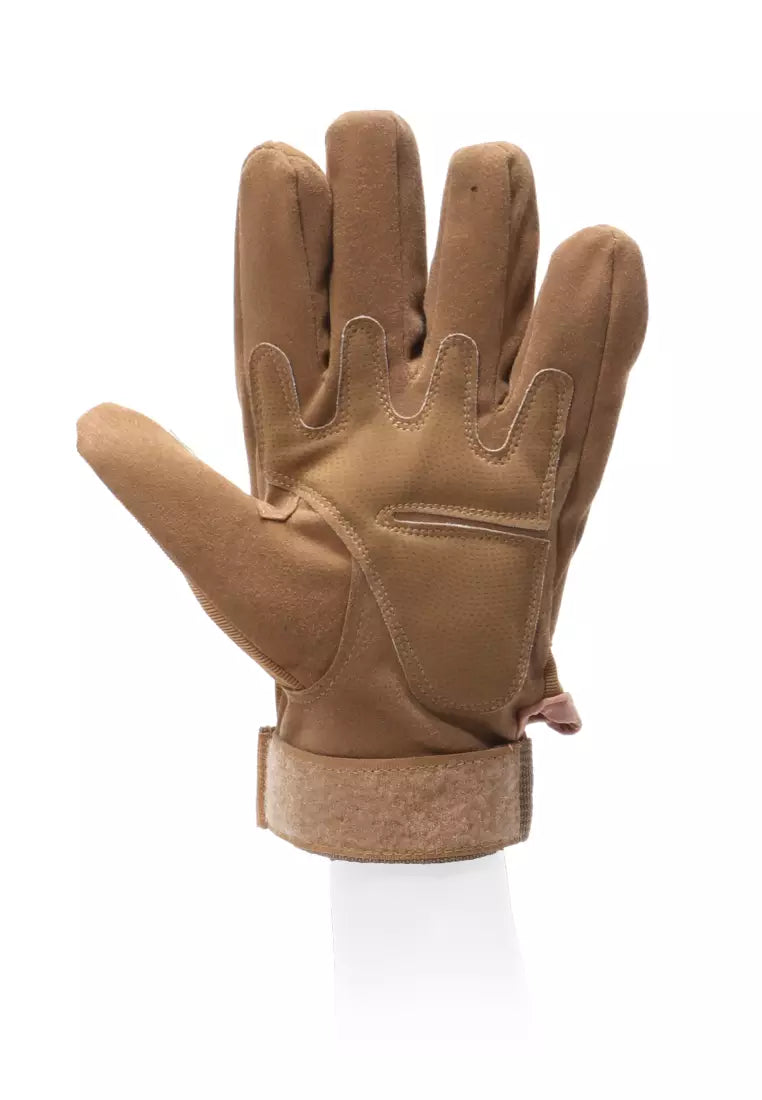 Coyote Tan Tactical Gloves - Full Finger with Knuckle Protection