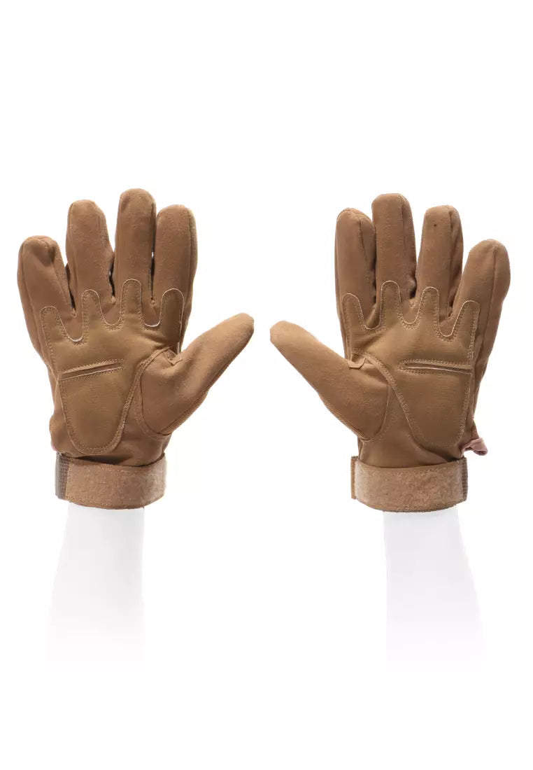 Coyote Tan Tactical Gloves - Full Finger with Knuckle Protection