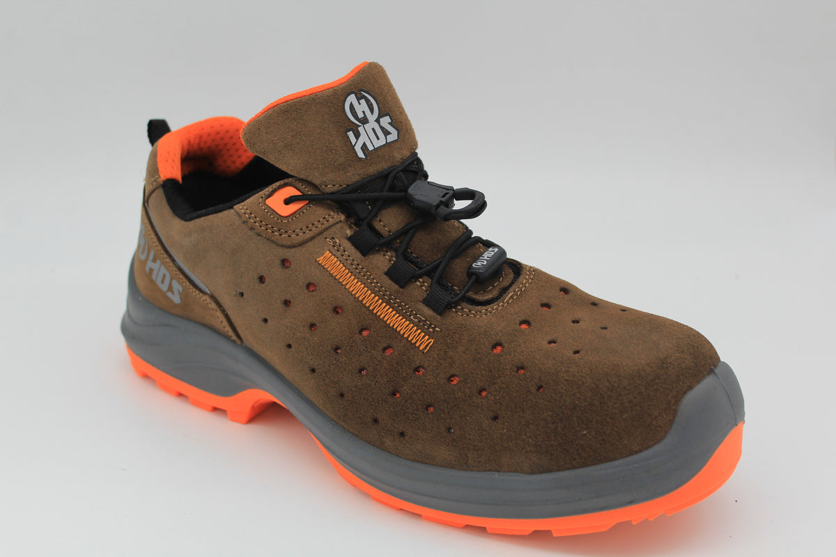 كوتشي سيفتي مكتبي S1P براند إتش دي إس تركي بني C500 | SafetyShoes-HDS-C500
