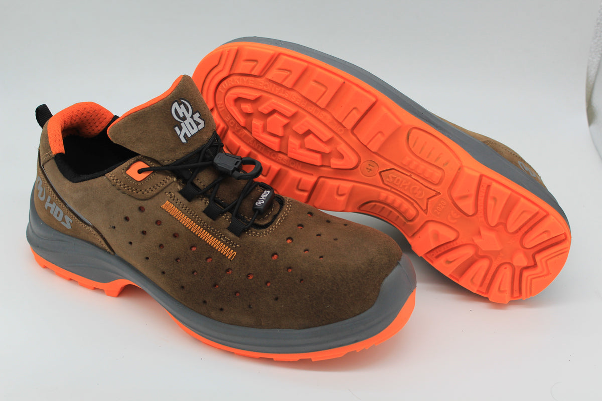 كوتشي سيفتي مكتبي S1P براند إتش دي إس تركي بني C500 | SafetyShoes-HDS-C500