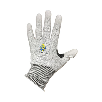 جوانتي ضد القطع أيزو آرمور HP-C5X مستوى 5 طلاء PU رمادي | Gloves-Cutresistant-IsoArmor-HPC5X-Gray