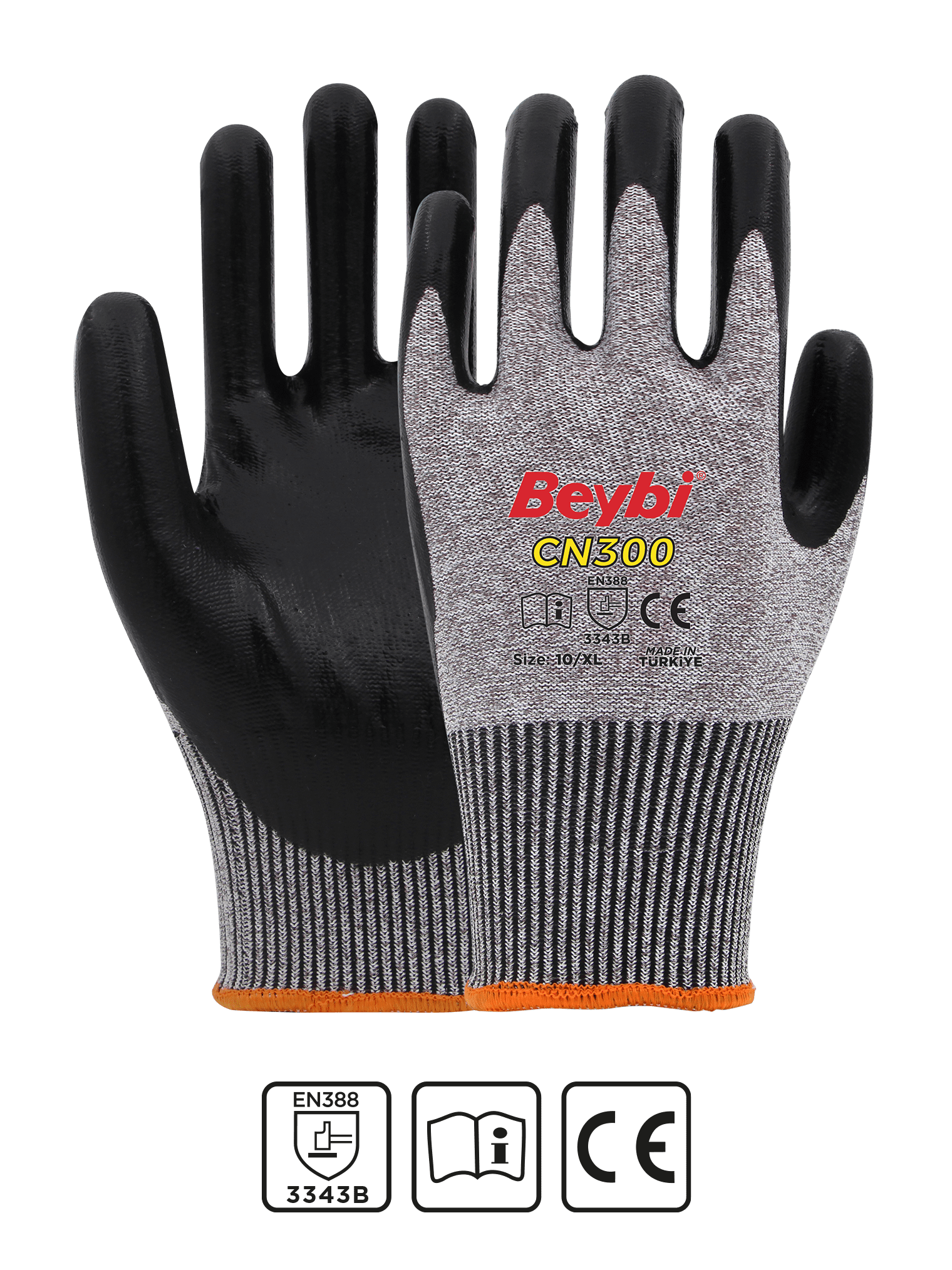 Beybi Nitrile Coated Cut Resistant Gloves Model ( CN300 )