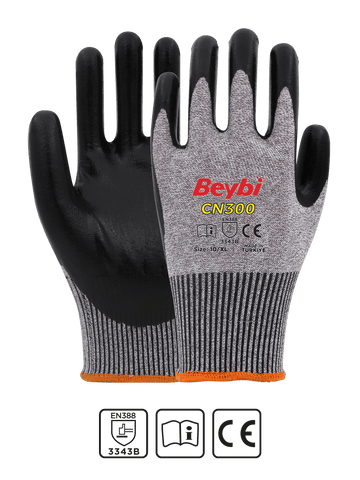 Beybi Nitrile Coated Cut Resistant Gloves Model ( CN300 )