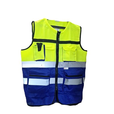 Reflective Vest PH-1B-3M | فيست عاكس فسفوري / كحلي رقبة عالية 4 عاكس 3M