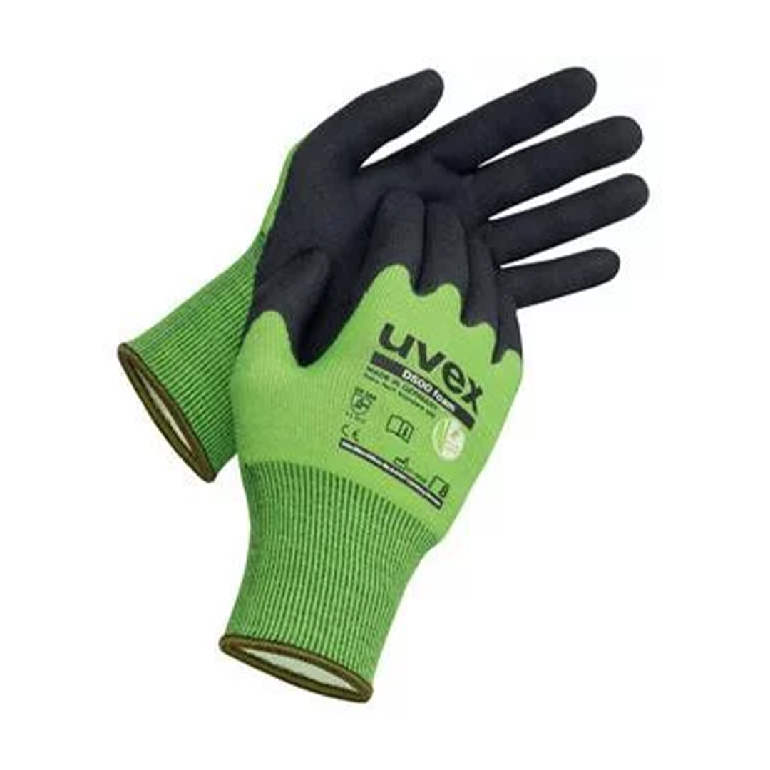 Uvex D500 Foam dry and slightly damp work environments Safety Gloves Model ( 6060407 )