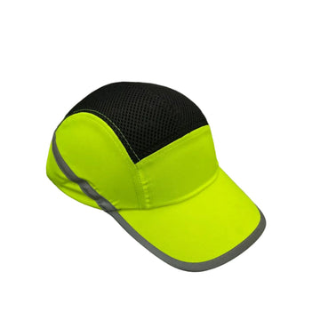 طاقية حماية سايلنت بشريط عاكس - فوسفوري | Silent Safety Bump Cap with Reflective - Hi-Vis