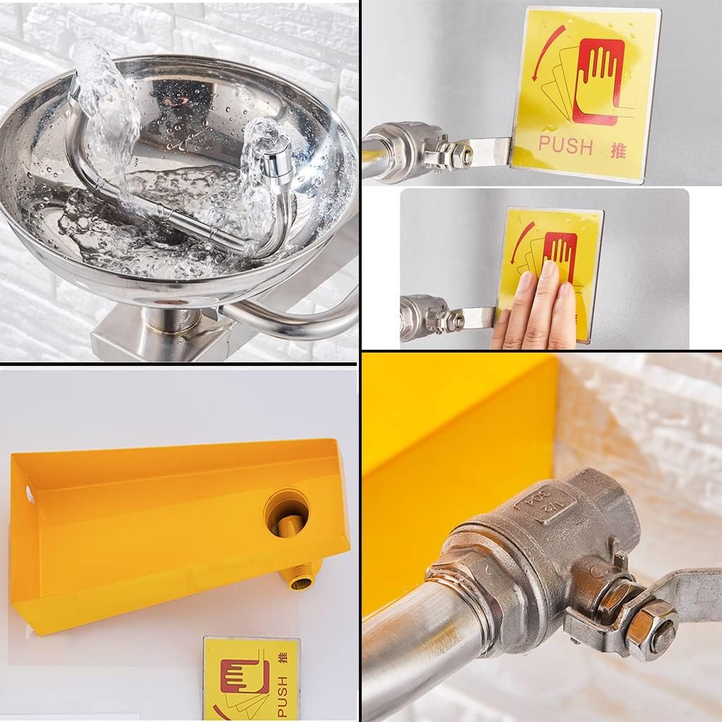 Emergancy Desktop Stainless steel SS-304 Eye / Face wash mounted