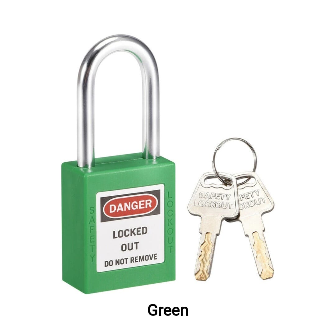 قفل فولاذي ذو حلقة 38 مم (أخضر)