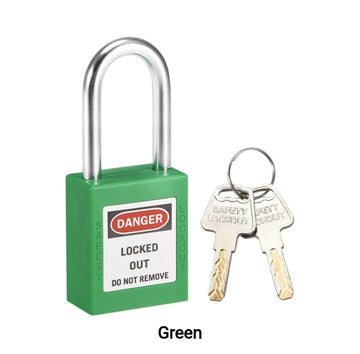 قفل فولاذي ذو حلقة 38 مم (أخضر)