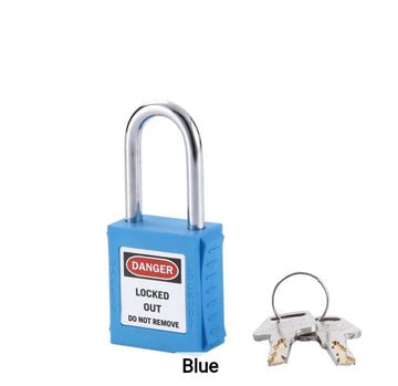 قفل فولاذي ذو حلقة 38 مم (أزرق)