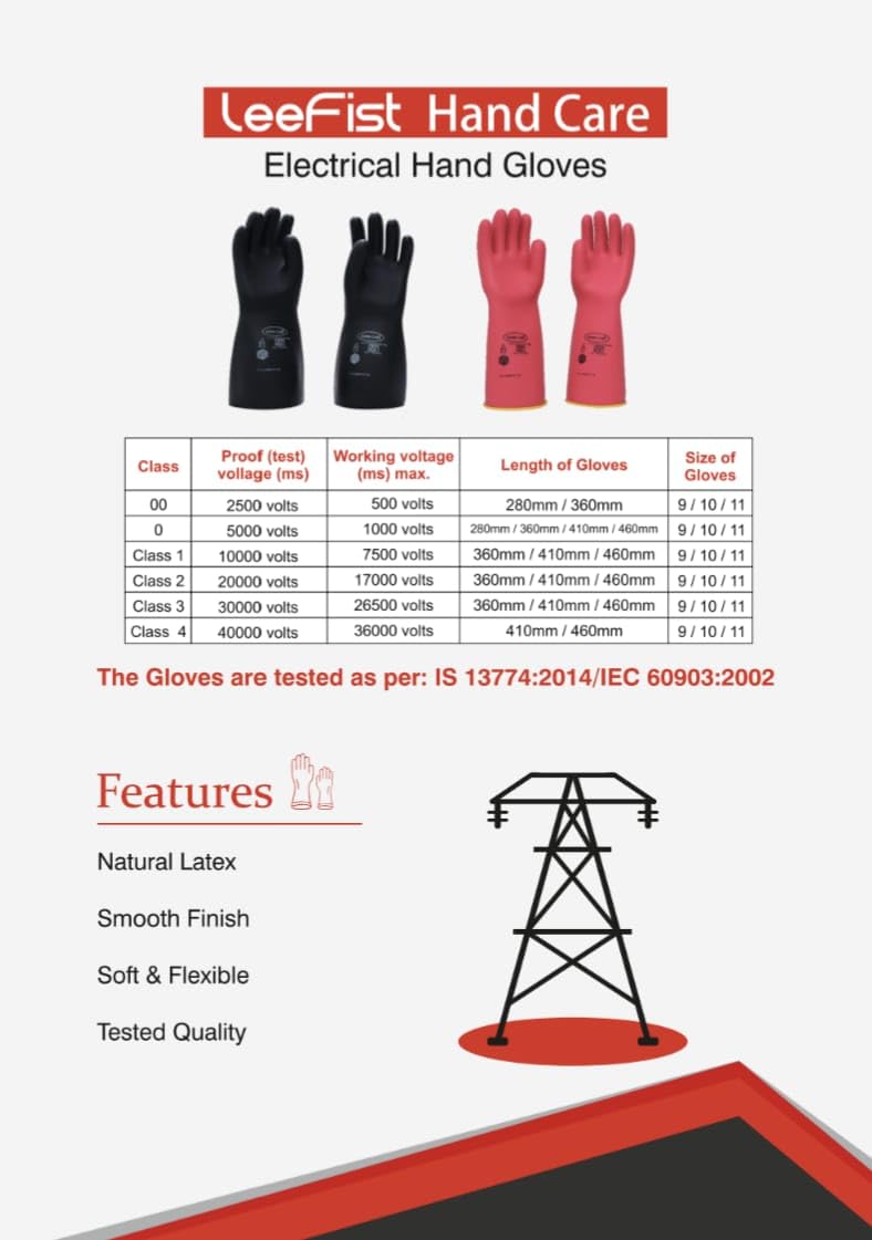HAnd Care Safety Gloves Rubber Electrical_Gloves