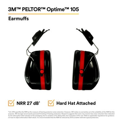 3M PELTOR Optime 105 Ear muffs Model ( H10P3E )