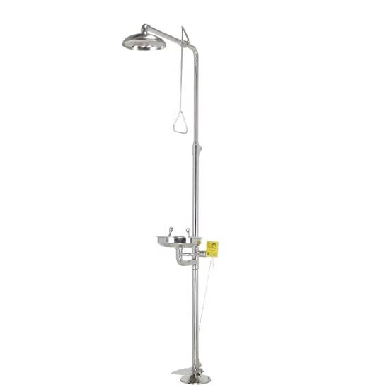Emergancy Stainless steel Combination Shower  with hand/foot operated Eye / face Wash -SS-304-9KG