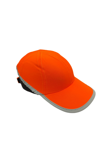 طاقية حماية سايلنت بشريط عاكس - برتقالي | Silent Safety Bump Cap with Reflective - Orange