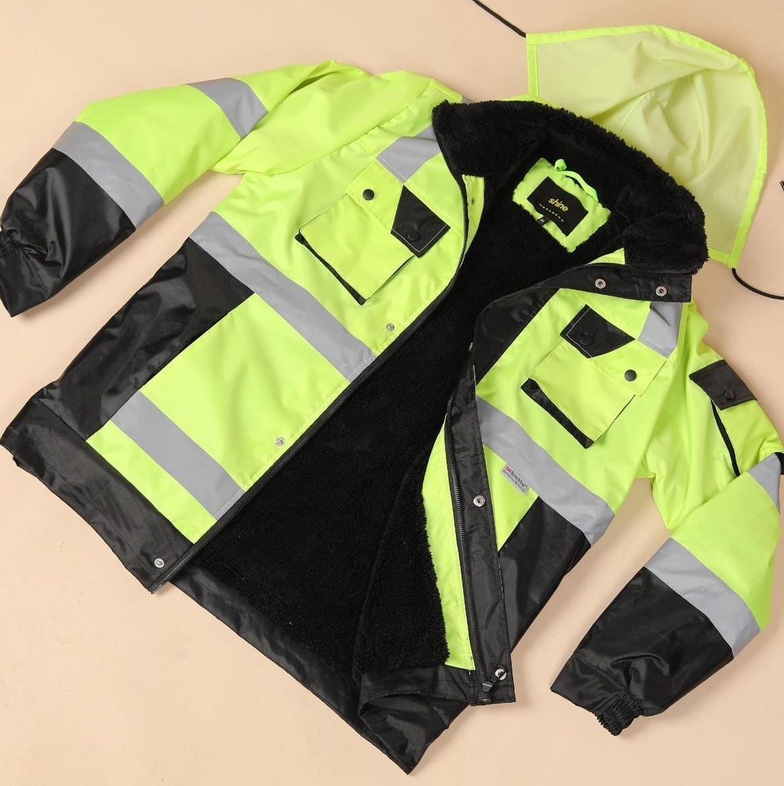 جاكيت سيفتي عاكس فسفوري شاين SH-01 | Shine Hi-Vis Safety Jacket SH-01