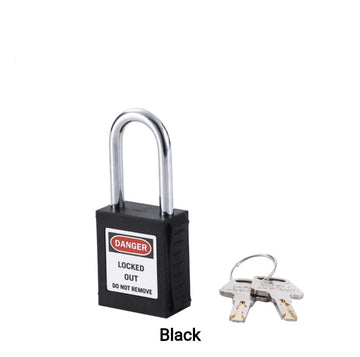 قفل فولاذي ذو حلقة 38 مم (أسود)