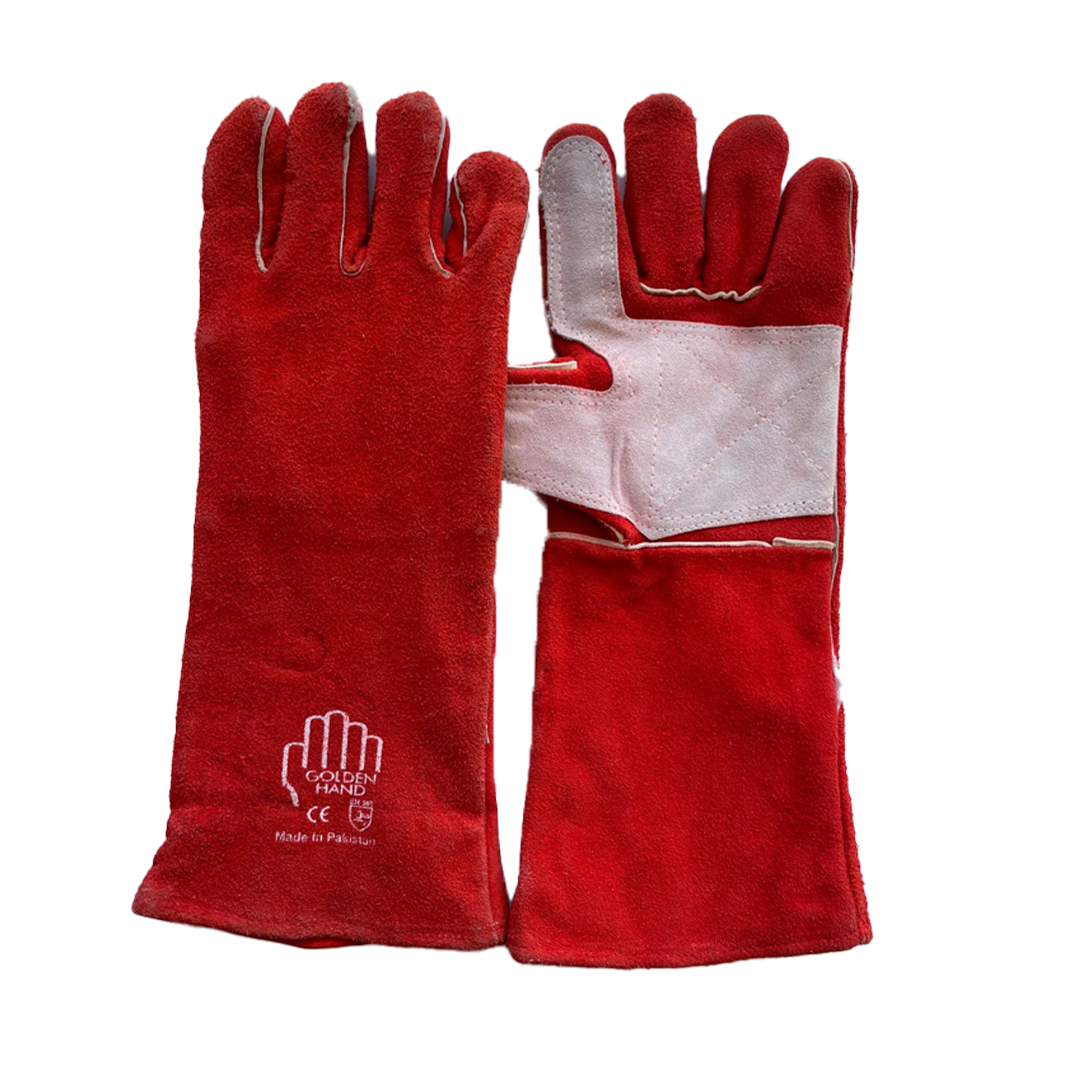 Golden Hand Safety Gloves Red - Model GH-WG-01R -  Welding