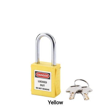 قفل فولاذي ذو حلقة 38 مم (أصفر)