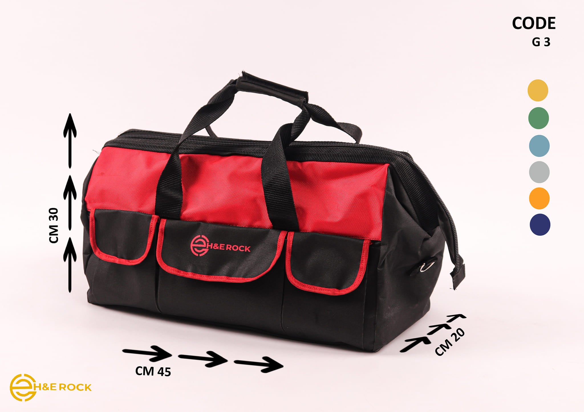 Water-resistant fabric hand bag for tools model ( G3)