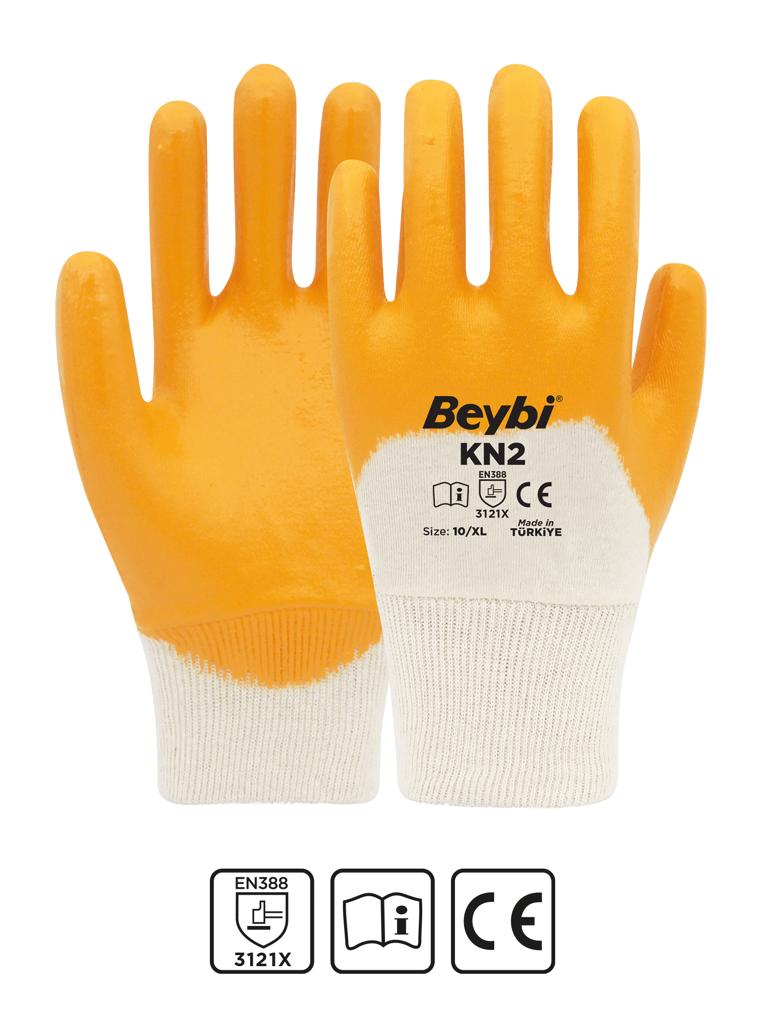 Beybi Nitrile Coated Cotton Glove Model ( KN2 )